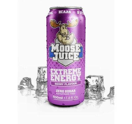 Muscle Moose Juice Energy BCAA Drink Zero Sugar Tray 12x500ml Berry