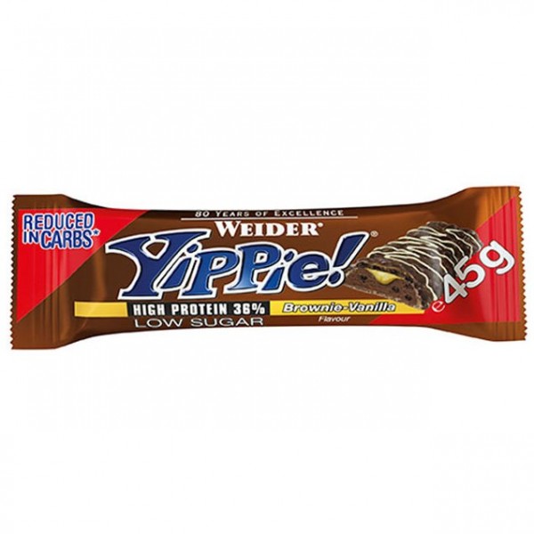 Weider Yippie! Riegel 45g Brownie-Vanilla