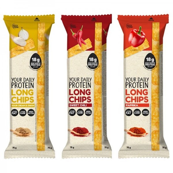 EGGY FOOD YOUR DAILY PROTEIN LONG CHIPS 10x75g